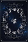 Moon Phase Chart printable witchcraft wall art