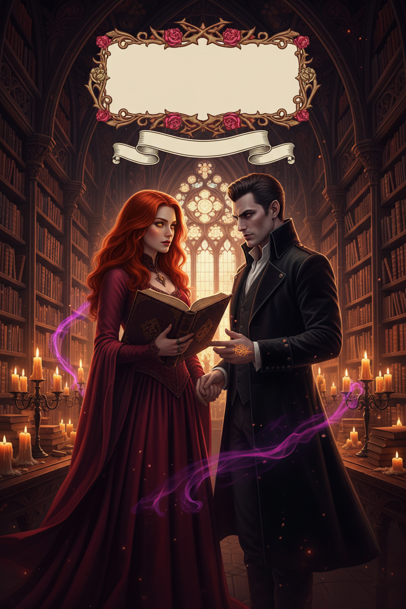 The Dark Grimoire witch vampire romance ebook cover